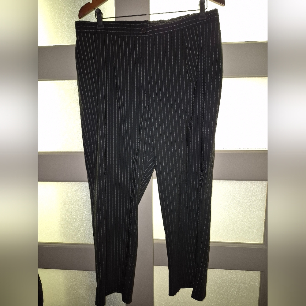 Addition Elle Black Pinstripe Pants